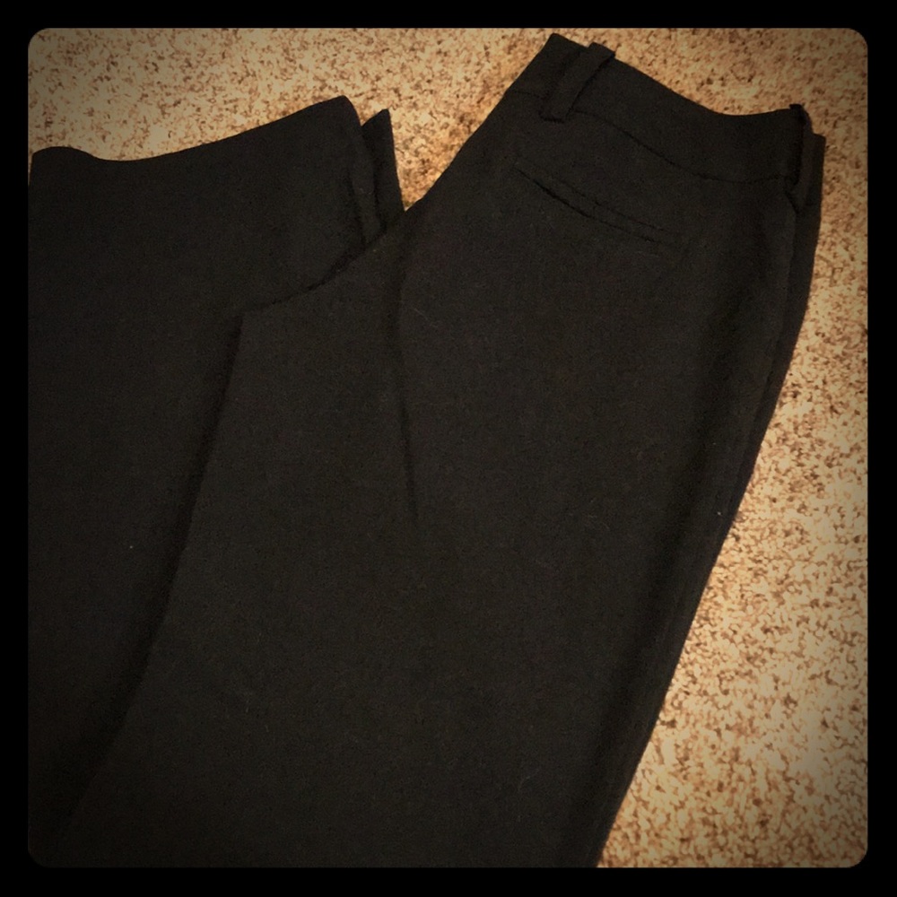 Black straight leg dress pant